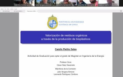 Camilo Patiño se convierte en nuevo graduado del Magíster en Ingeniería de la Energía de la Pontificia Universidad Católica de Chile