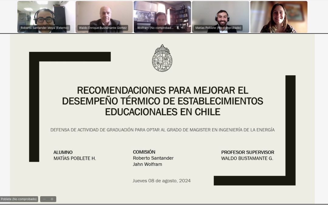 Matías Poblete se convierte en un nuevo graduado del Magíster en Ingeniería de la Energía de la Pontificia Universidad Católica de Chile