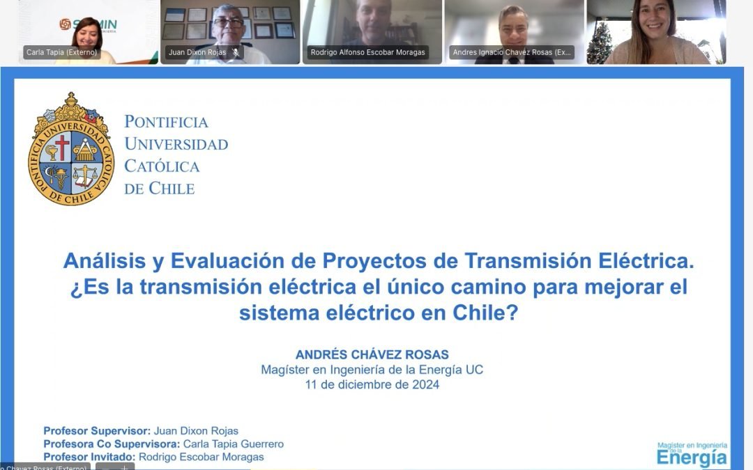 Andrés Chávez se convierte en un nuevo graduado del Magíster en Ingeniería de la Energía de la Pontificia Universidad Católica de Chile