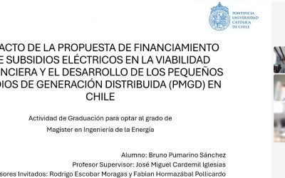 Bruno Pumarino se convierte en un nuevo graduado del Magíster en Ingeniería de la Energía de la Pontificia Universidad Católica de Chile