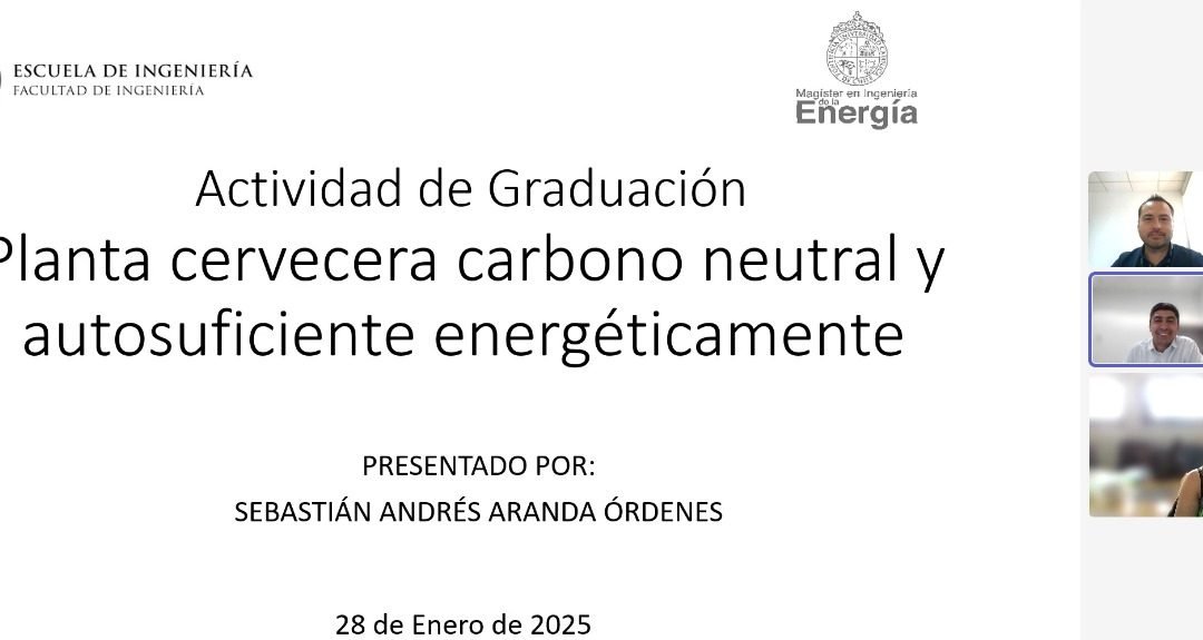 Sebastián Aranda se convierte en un nuevo graduado del Magíster en Ingeniería de la Energía de la Pontificia Universidad Católica de Chile