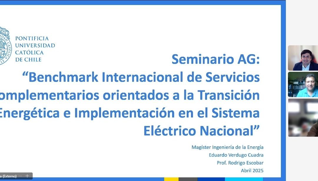 Eduardo Verdugo se convierte en un nuevo graduado del Magíster en Ingeniería de la Energía de la Pontificia Universidad Católica de Chile