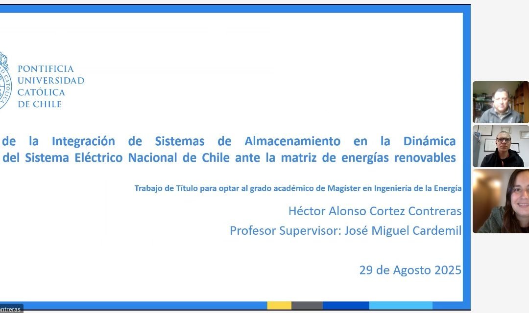 Héctor Cortez se convierte en un nuevo graduado del Magíster en Ingeniería de la Energía de la Pontificia Universidad Católica de Chile