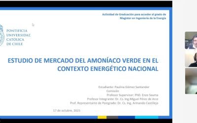 Paulina Gómez se convierte en una nueva graduada del Magíster en Ingeniería de la Energía de la Pontificia Universidad Católica de Chile
